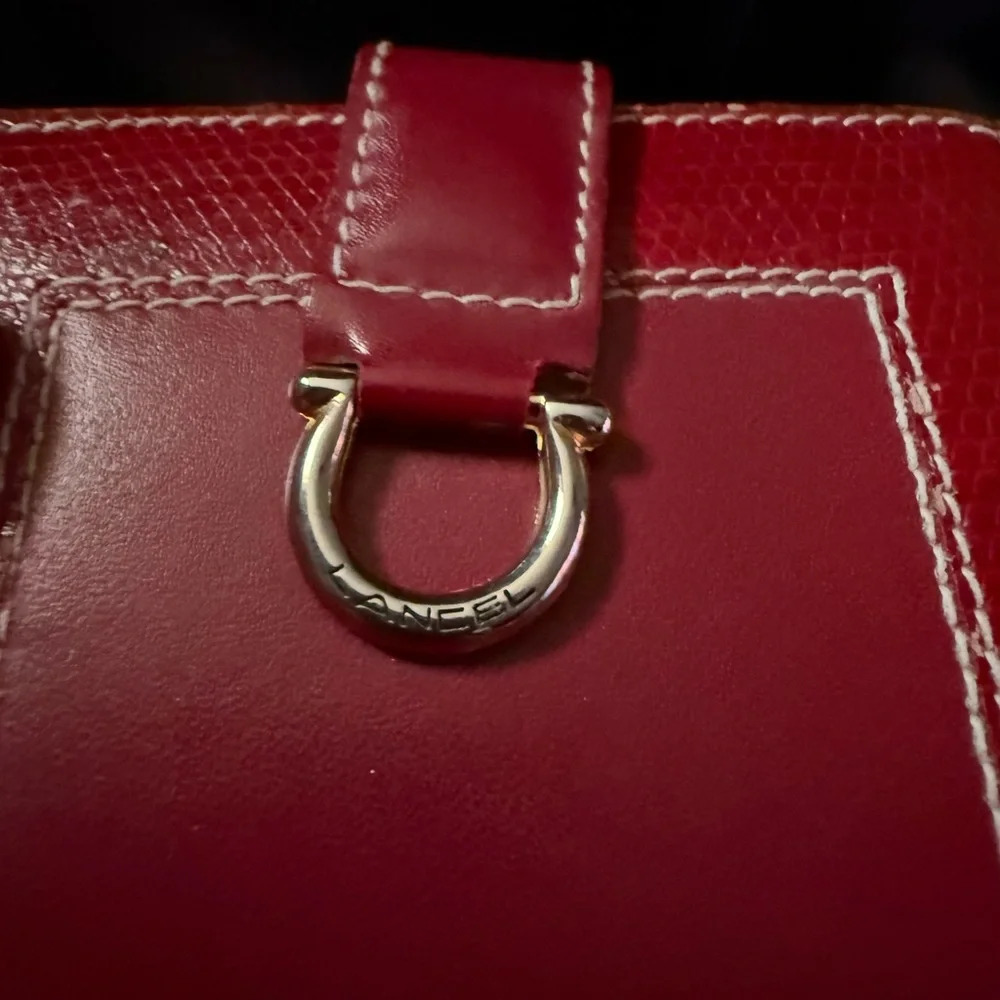 Lancel 90S Leather Distressed Wallet Vintage - Picture 8 of 16